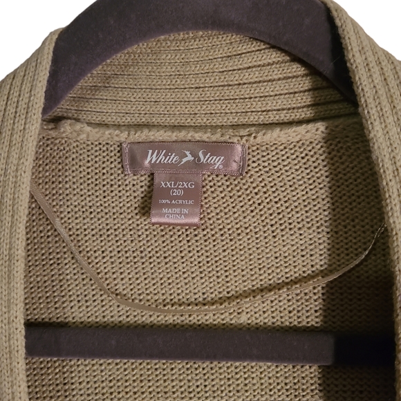 White Stag Soft Beige Cardigan Sweater XXL - Picture 3 of 4